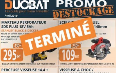 Promo Destockage – Avril 2019